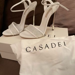 Womens Casadei White Blade Alexandra shoes. Worn once!